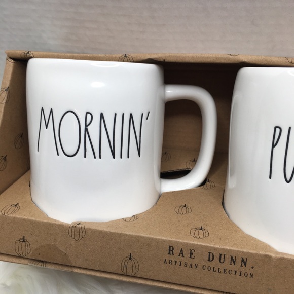 Rae Dunn Mornin Pumpkin cup ser NWT - Picture 3 of 3